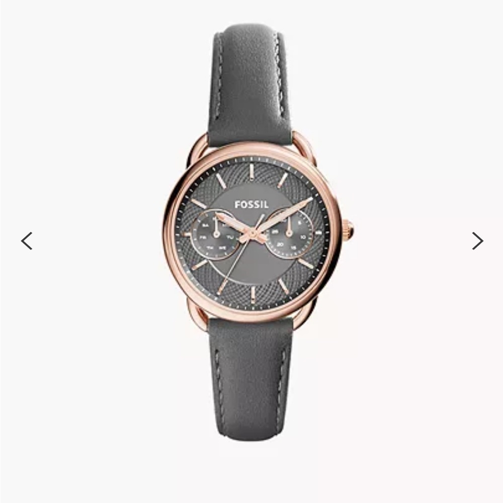 FOSSIL Tailor Multifunction Grey Leather Watch